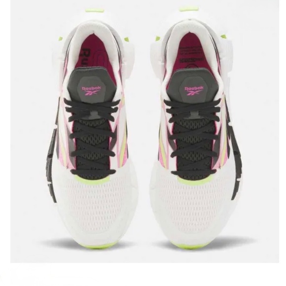 Reebok FloatZig 1 Running Shoes, Women's Size 7.5, Chalk/Black/Laser Pink, NWT - Picture 3 of 6